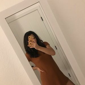 Woman’s Mock Neck Tee Shirt Dress